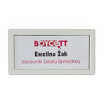 ID plate with safety pin 