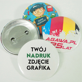 Elements for making pin badges with safety pins