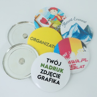 Elements for making pin badges with neodymium magnet