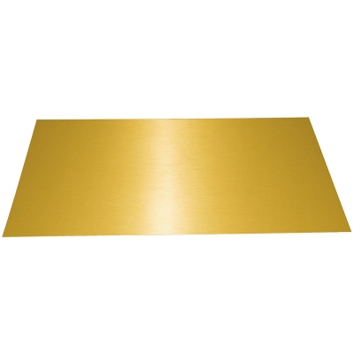Satin gold aluminium plate for sublimation overprint, engraving and DTF