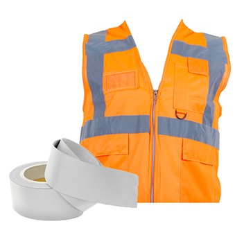 Reflective tape for sewing in